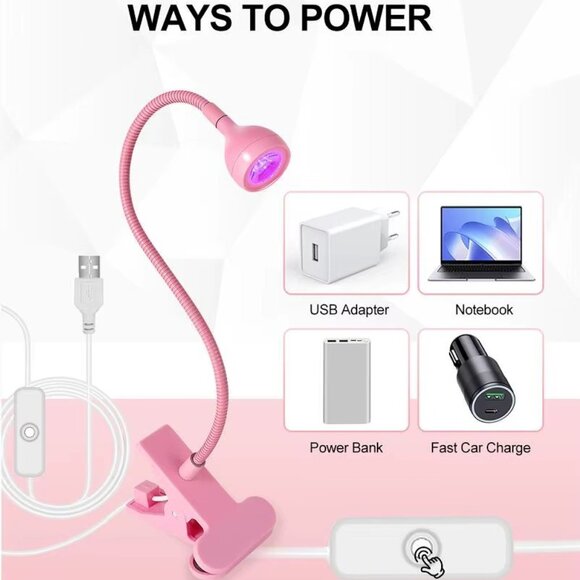 NEW-NEVER USED LED Nail Lamp 3W Flexible Gooseneck Lamp for gel nails - Picture 3 of 6